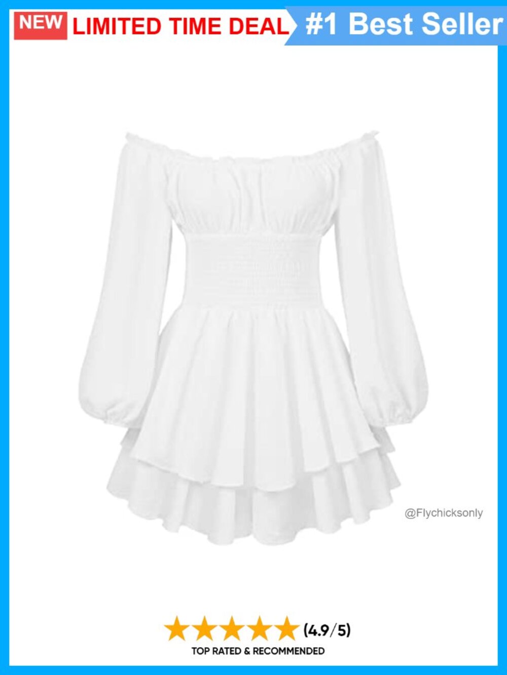 Women Puff Sleeve Off Shoulder Ruffle Romper Shorts Jumpsuit Long Sleeve